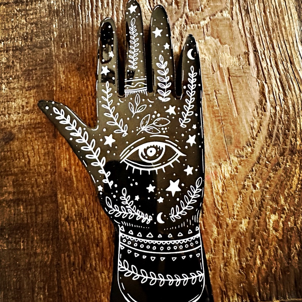 Mystical Black and White Hand Decor